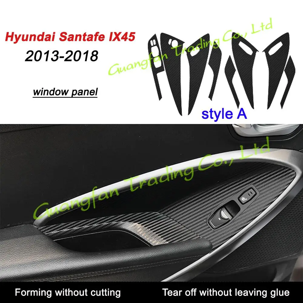 For Hyundai Santa Fe IX45 2013-2019 Car-Styling 3D/5D Carbon Fiber Car Interior Center Console Color Molding Sticker Decals