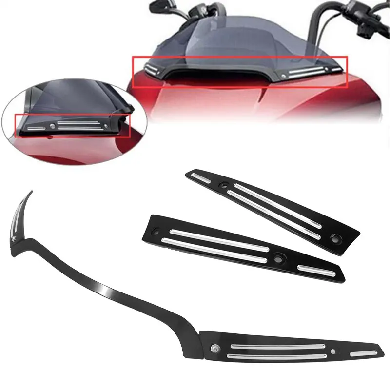 CNC motocyklowe czarne wykończenie boczne szyby przedniej dla Harley Touring Road Glide FLTR 2015-2020