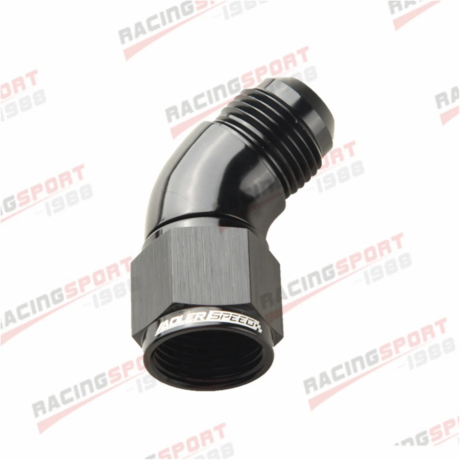 

Brand New AN-10 To AN10 45 Degree Female To Male Full Flow Adapter Fitting Black