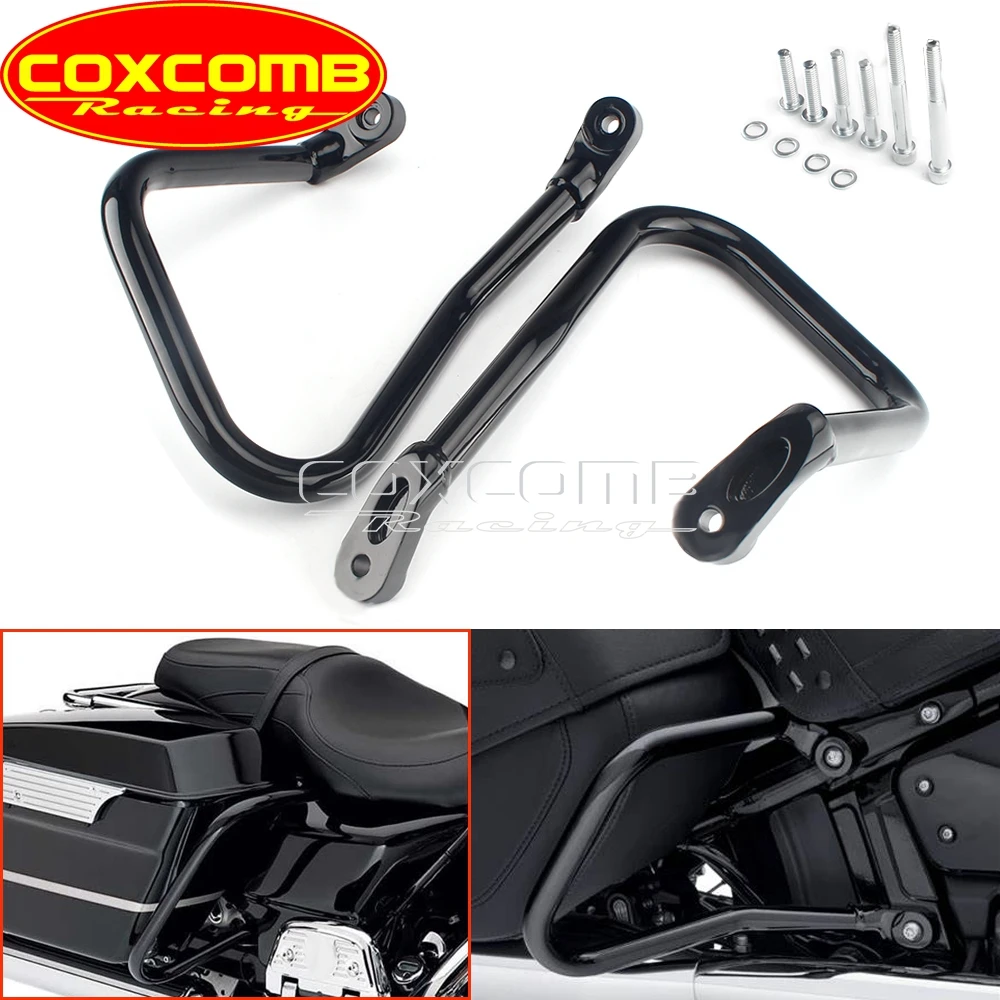 

Motorcycle Rear Saddlebag Guard Crash Bar Protector For Harley Softail FLHC FLHCS Heritage Classic FLHC 114 FLHCS 2018-2020