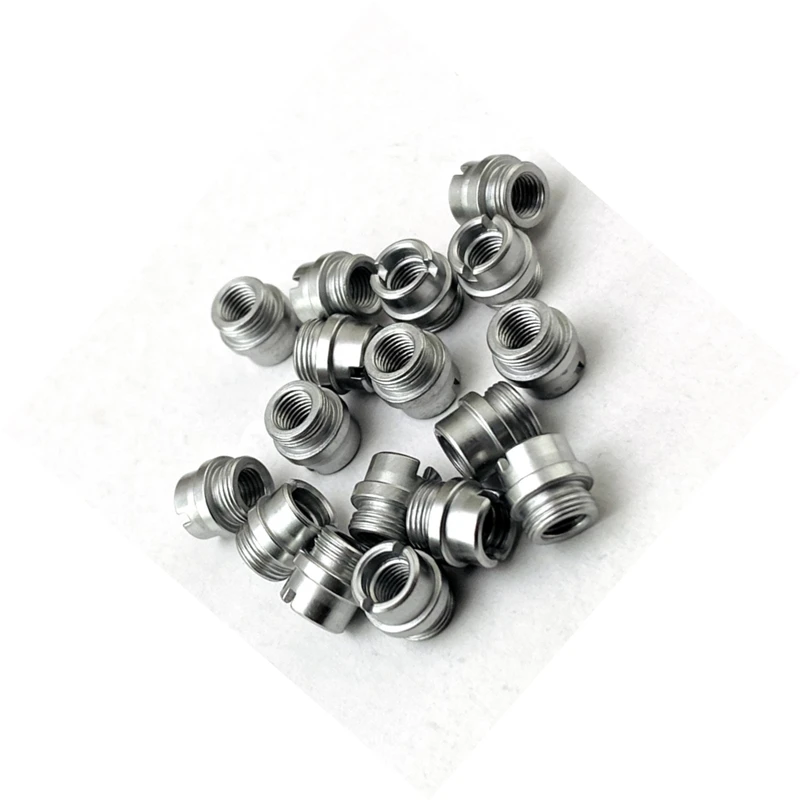 4pcs Small Hunting 1911 Grip Screw Bushings Thread Silver Durable CNC Machined 416 Stainless Steel Outdoor Sports Spare Parts