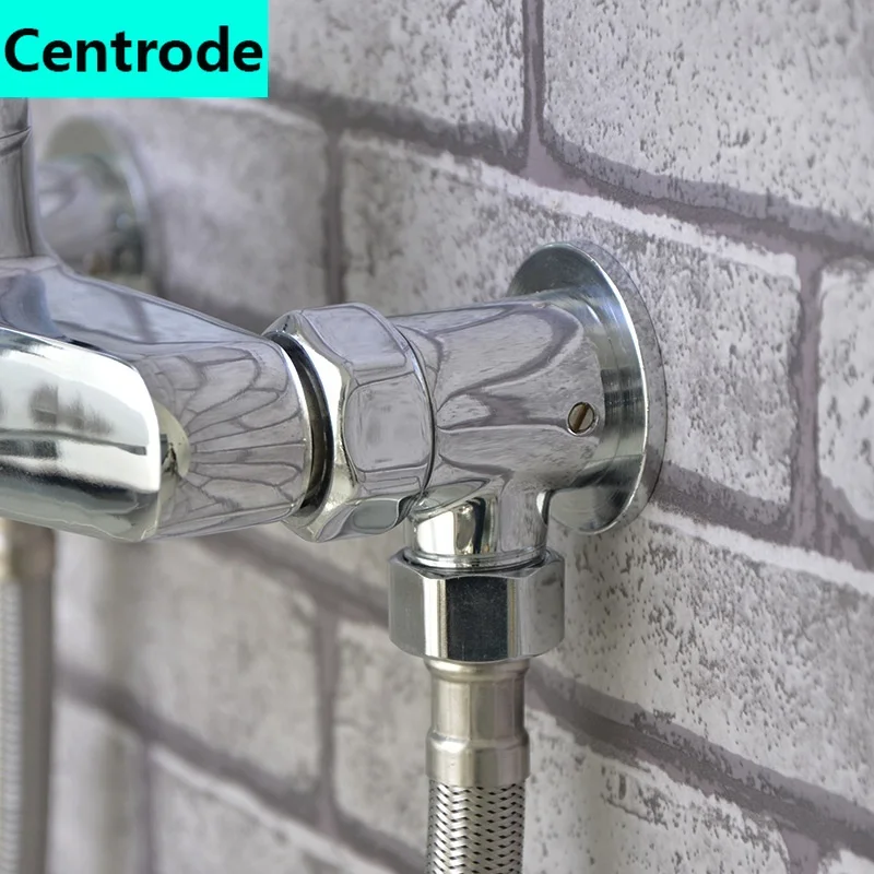 All copper dark to bright conversion adapter shift modification fixed foot conversion 4/6 points shower faucet accessories