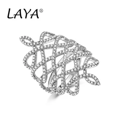 925 Sterling Silver Fashion New Style High Quality Zircon Multi-Line Irregular Design Ring For Women's Wedding Luxury Jewelry
