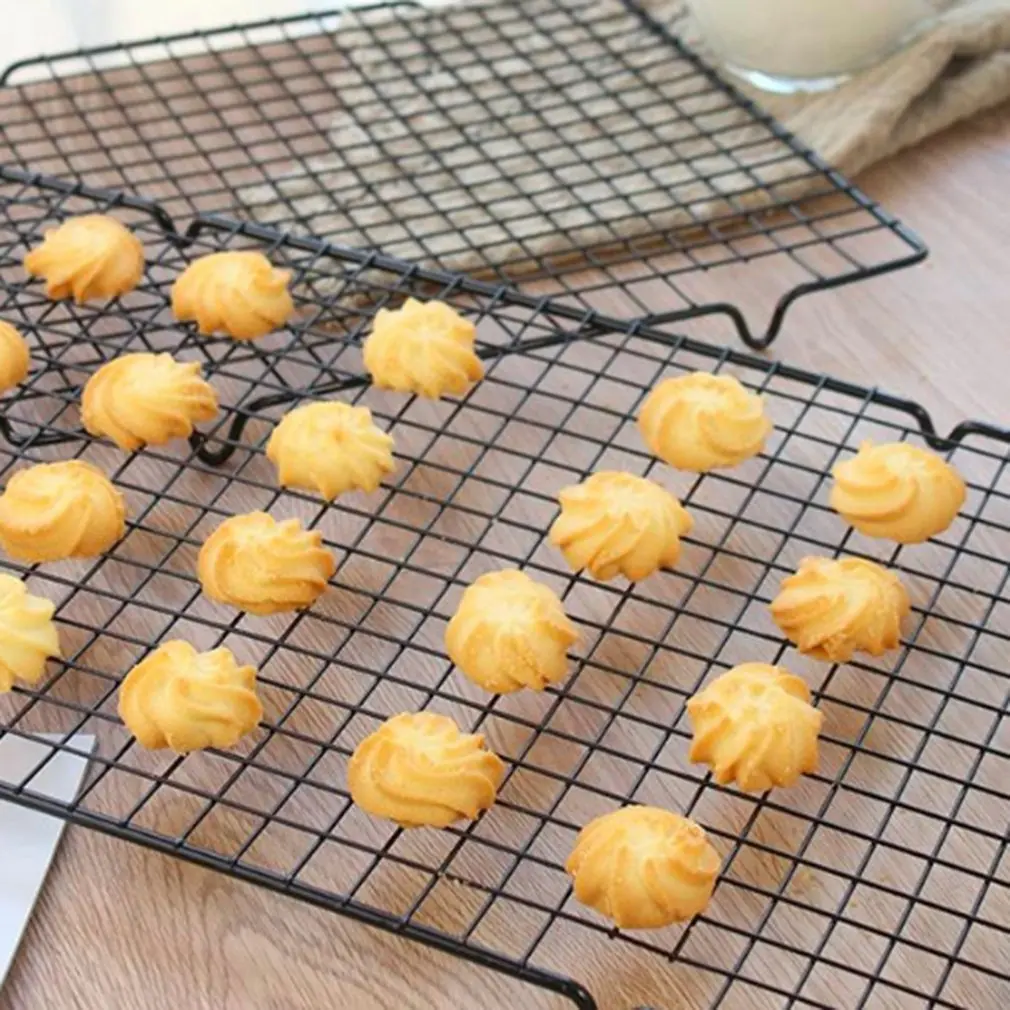 Nonstick Metal Cake Cooling Grid Rack Net Cookies Biscuits Bread Muffins Drying Stand Holder Kitchen Baking Tray Tools