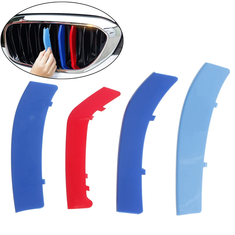 

3Pcs Car Front Grille Trim Strips Cover Motorsport Stickers For 3/5 Series