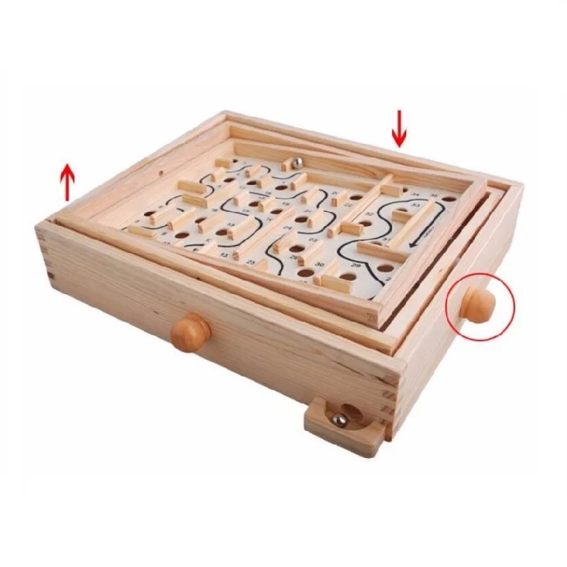 Fly AC Labyrinth Wooden Rolling ball Toy Maze Game education toys for children Birthday Gift