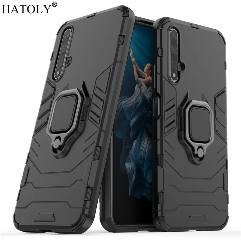 For Huawei Nova 5T Case Cover for Huawei Nova 5T Finger Ring Phone Case Hard PC TPU Shell Bumper Armor Case For Huawei Nova 5T