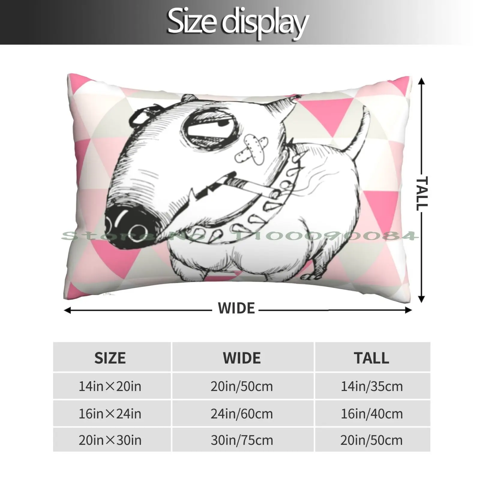 Bullterrier Pillow Case 20x30 50*75 Sofa Bedroom Bullterrier Geographical Pattern Dogs With Cigarette Freak Animal Lovers Dog