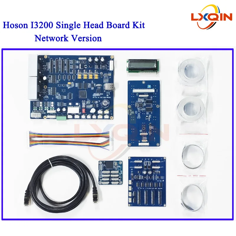 LXQIN Hoson Board kit for I3200 single head i3200 one head Plate set for Inkjet Printer Network Flat Cable Version Board