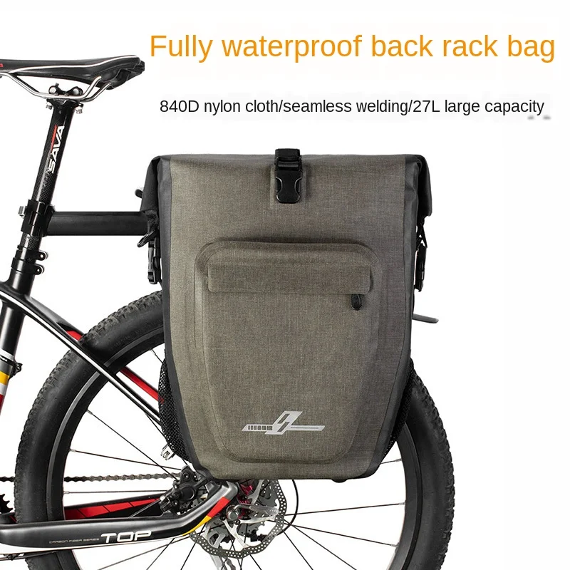 

Bicycle Bag Full Waterproof Piggyback Bag Carrying Back Bag Rear Shelf Bag Long Distance Rainproof Cycling a6508