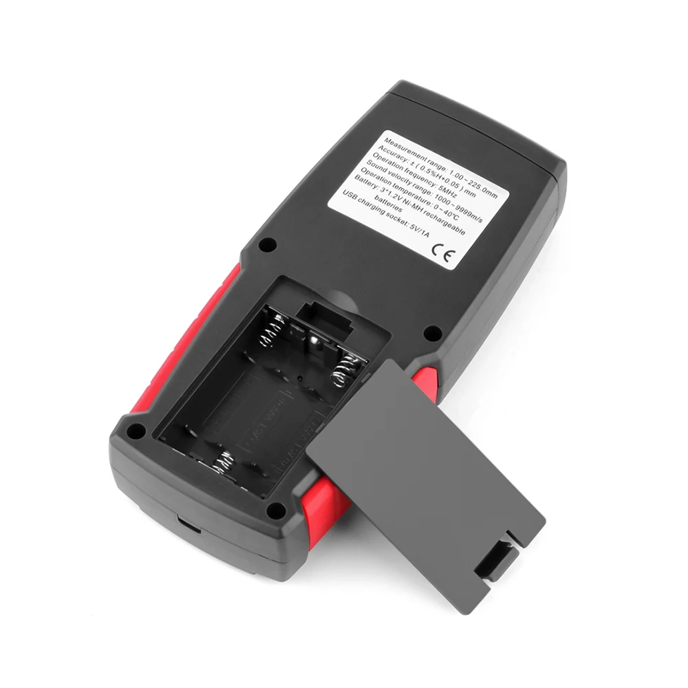 WT100A(1.00-225.0Mm) WT130A(1.00-300.0Mm) USB Pengisi Daya Logam Penguji Presisi Tinggi Meteran Pengukur Ketebalan Ultrasonik Digital