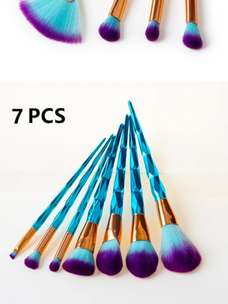 4/7/10Pcs 다이아몬드 메이크업 브러쉬 세트 파운데이션 파우더 아이 섀도우 컨투어 컨실러 블러쉬 화장품 메이크업 도구 Dropshipping