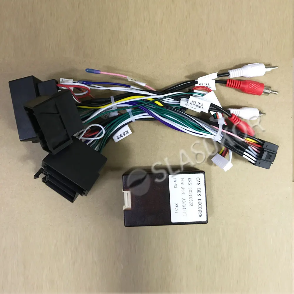 9 pulgadas para Audi A3 8P 2003 -2013 Cable Canbus DVD de coche sin marco reproductor Din adaptador de tablero reacondicionamiento Cable Facia Canbus