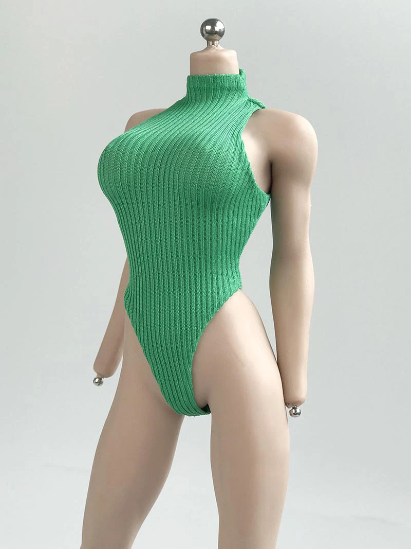Accessorio per vestiti per figure femminili in scala 1/6, modello di body Gami senza maniche a forcella alta per corpo di action figure da 12 pollici
