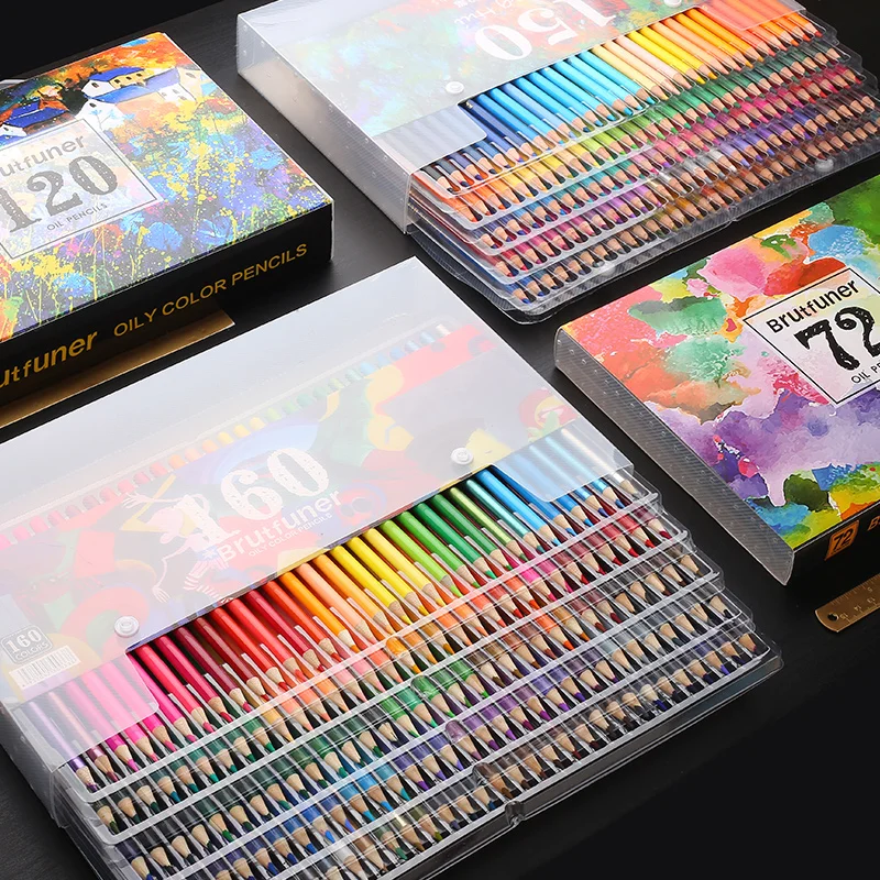 Professional 12/48/72/120/160/180/260 Oil Color Pencil Sketch Watercolor Pencils Drawing Pencil Set Children's Gift Art Supplies