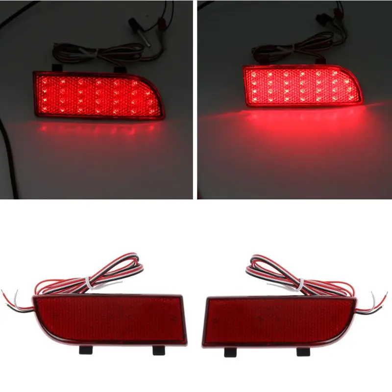 2021 New 2pcs LED Shocks Rear Bumper Reflector Spotlight Fog Tail Brake Lights for mercedes benz Vito Viano W639 2003-2014