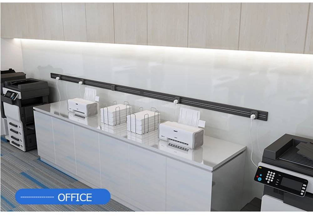 Tomada de parede com interruptor, 60cm, liga de alumínio, 3 cores, 8000w, tomada elétrica, 110v-250v