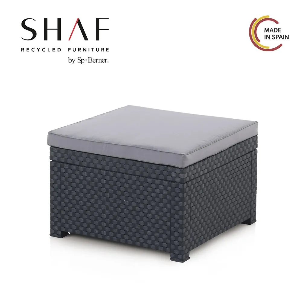 SHAF - Pouf garden DIVA graphite-seat Pouf ideal to combine with the rest of your garden furniture