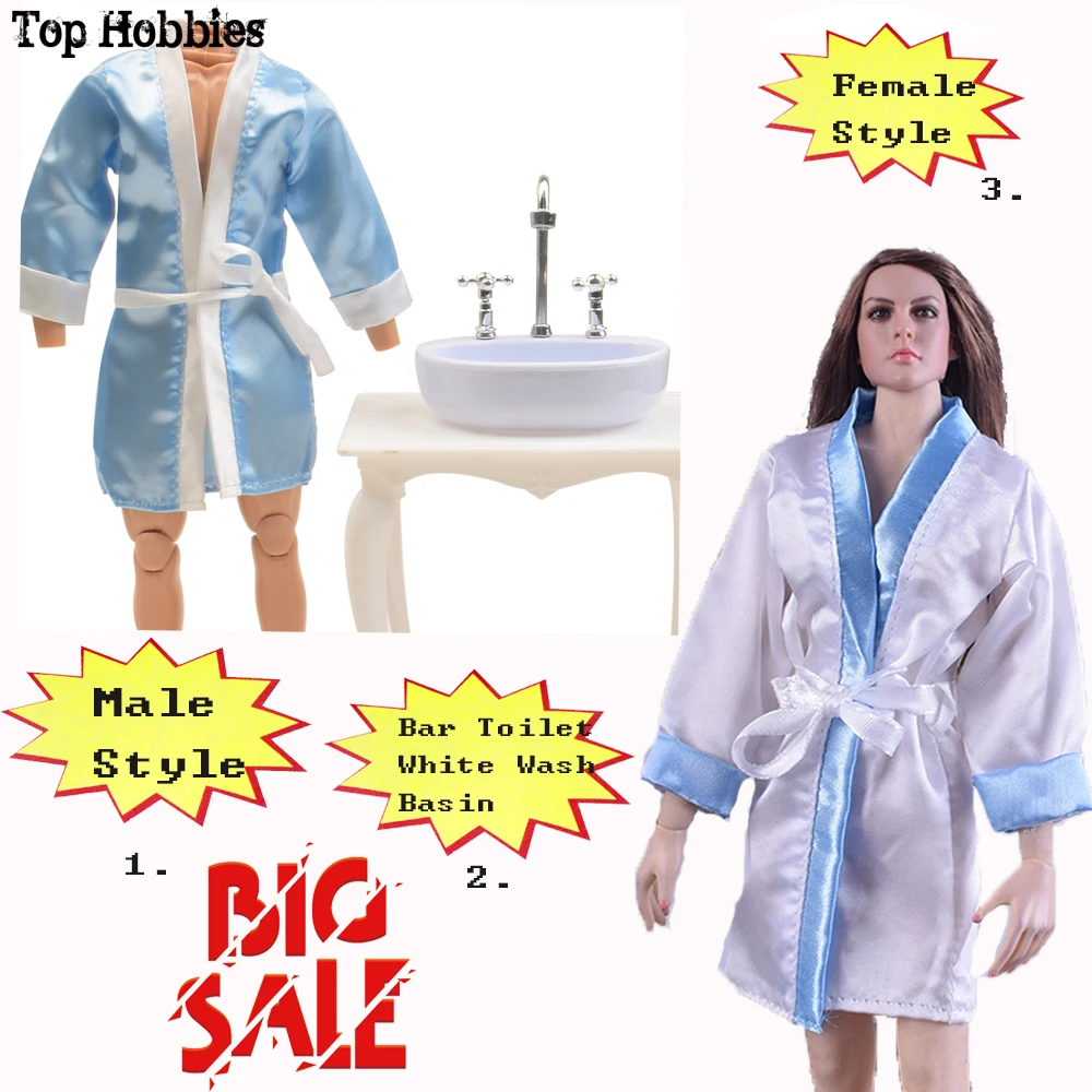 Tbleague 1/6 Female/Male Clothes Ladies Pajamas Robe Nightgown Model For 12Inch Phicen JIAOUL Doll Action Figure Toy Collection