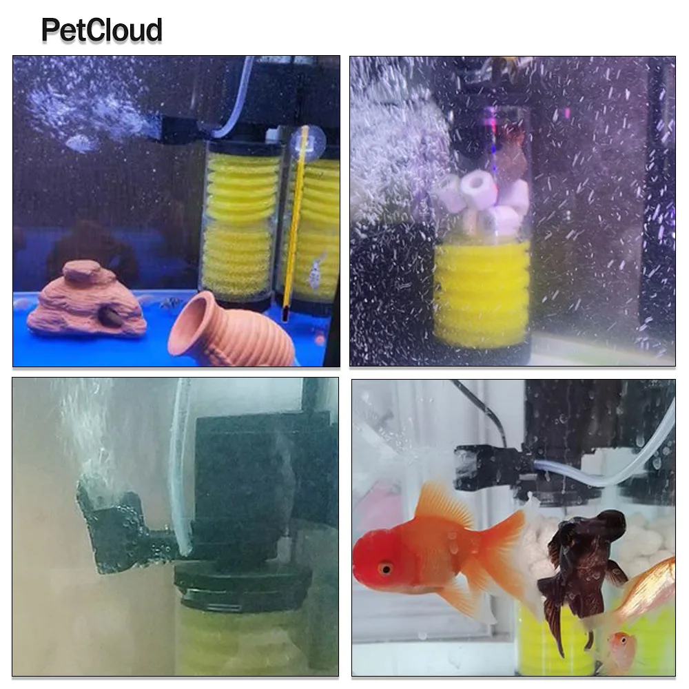 Silent Aquarium Filter Air Pump Air Oxygen Submersible Water Pump For Aquarium Internal Filter Fish Tank Accessories PetCloud