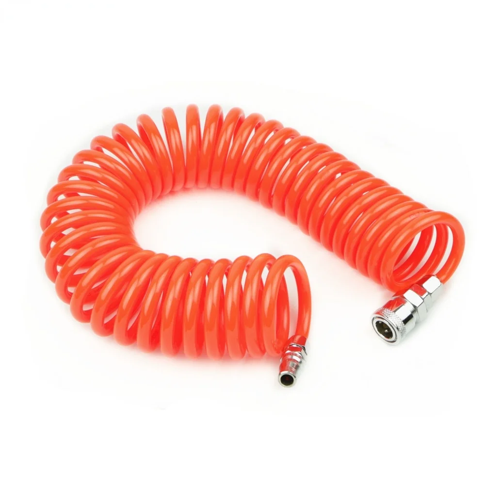 1pcs Spring Pipe 3M 6M 9M 12M 15M OD 8mm x ID 5mm Flexible PU Recoil Hose Tube for Compressor Air Tool Collocation Fittings