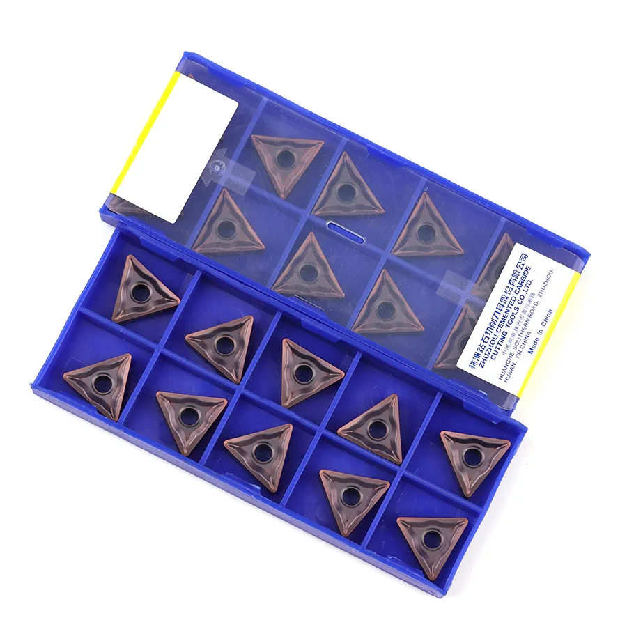 Herramienta de torneado de cuchillas de corte recubiertas, TNMG160404-EM YBG205, PVD, para torno CNC de acero inoxidable, superaleación y acero