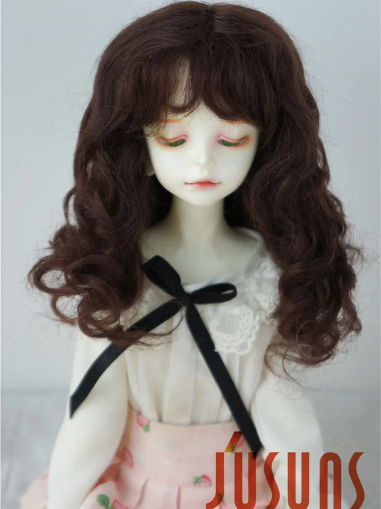 Jusuns MSD Mohair  wigs    D20313   7-8inch  18-20cm  Long Princess Soft wave  BJD  hair  1/4  Resin doll accessories