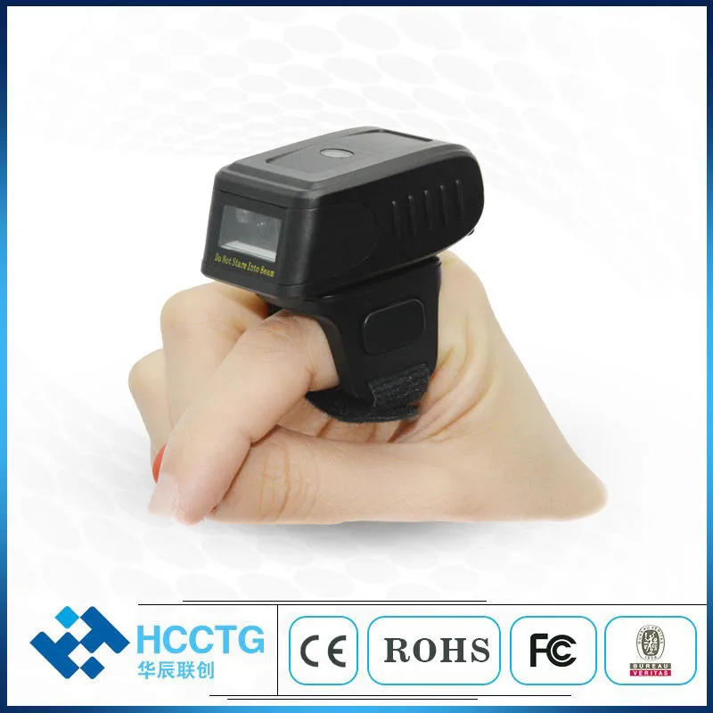 

Mini Finger Ring Barcode Reader 1D 2D QR CMOS Bluetooth 2.4G Wireless Interface Bar code Scanner HS-S03