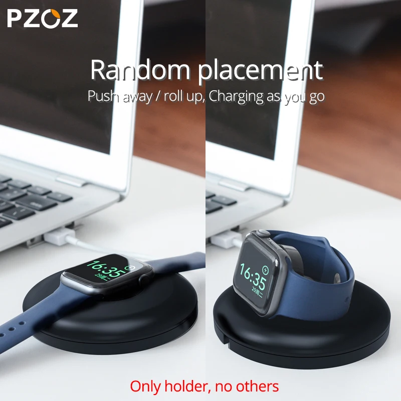 애플워치 iWatch 울트라 3 2 시리즈 11 10 9 8용 PZOZ 무선 충전기 도크 스테이션 충전 스탠드 충전 케이블 액세서리