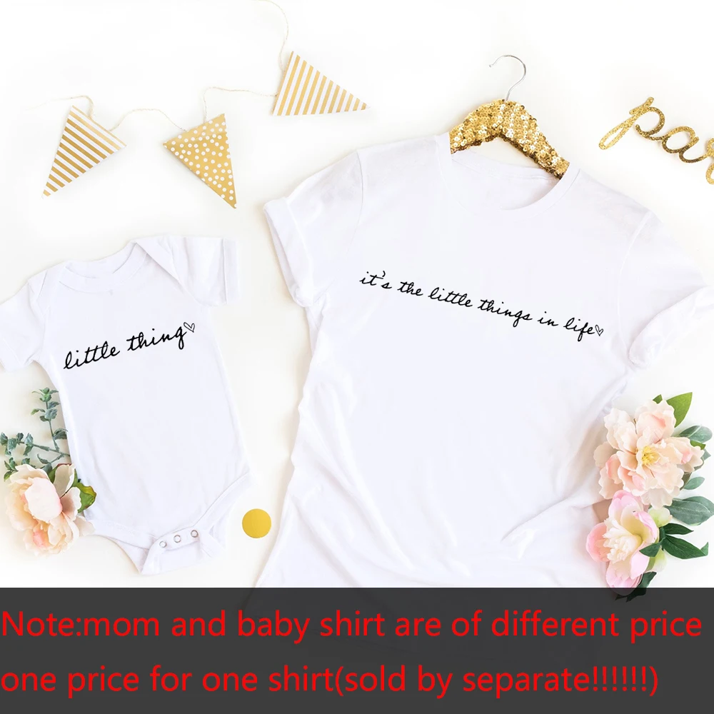 The It's The Little Things Mom and Me Shirts Mama Shirts Mommy and Baby Family Look Matching Shirts Mom and Daughter T-Shirts image 3