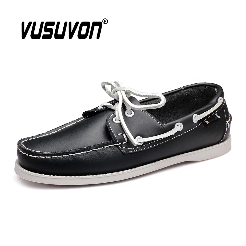 Big Size Loafers Men Shoes Genuine Leather Driving Shoes Retro Fashion Flats Docksides Boat Shoes Classic Men Designer Shoe