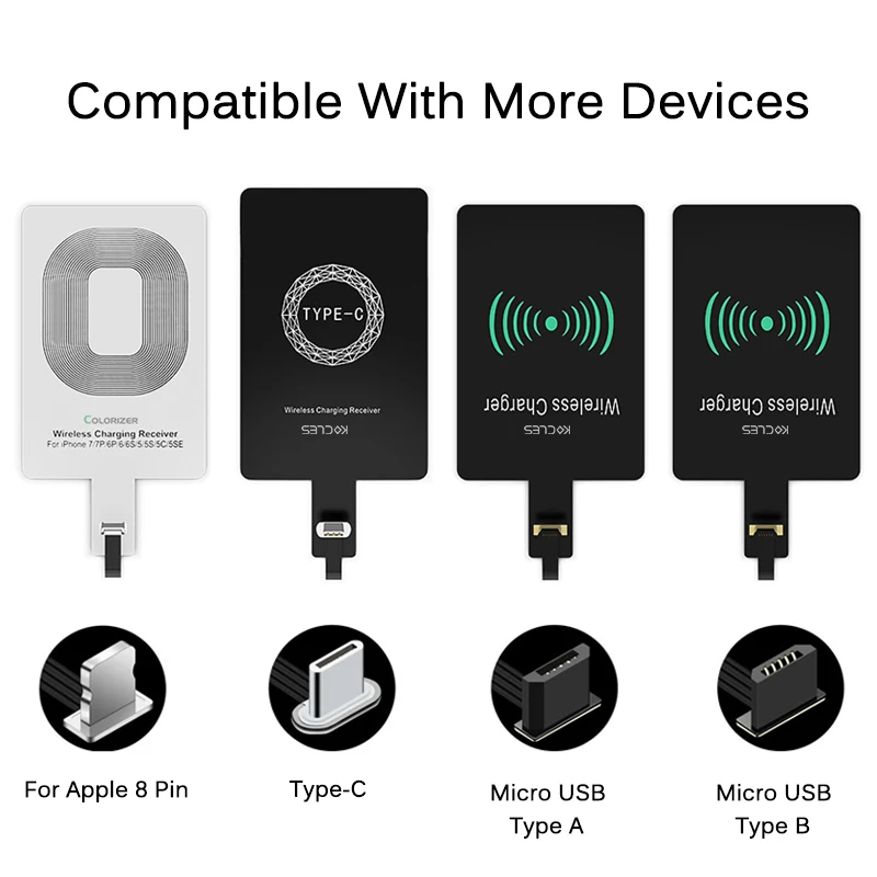 Universal Qi Wireless Micro USB Charging Receiver Forward Reverse Interface Wireless Charger Receiving Patch For Android Phones