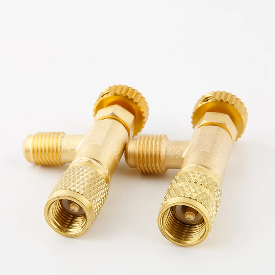 1PCS High Quality Liquid Safety Valve R22 R410A Air Conditioning Refrigerant Safety Adapter Air Conditioning Repair And Fluoride