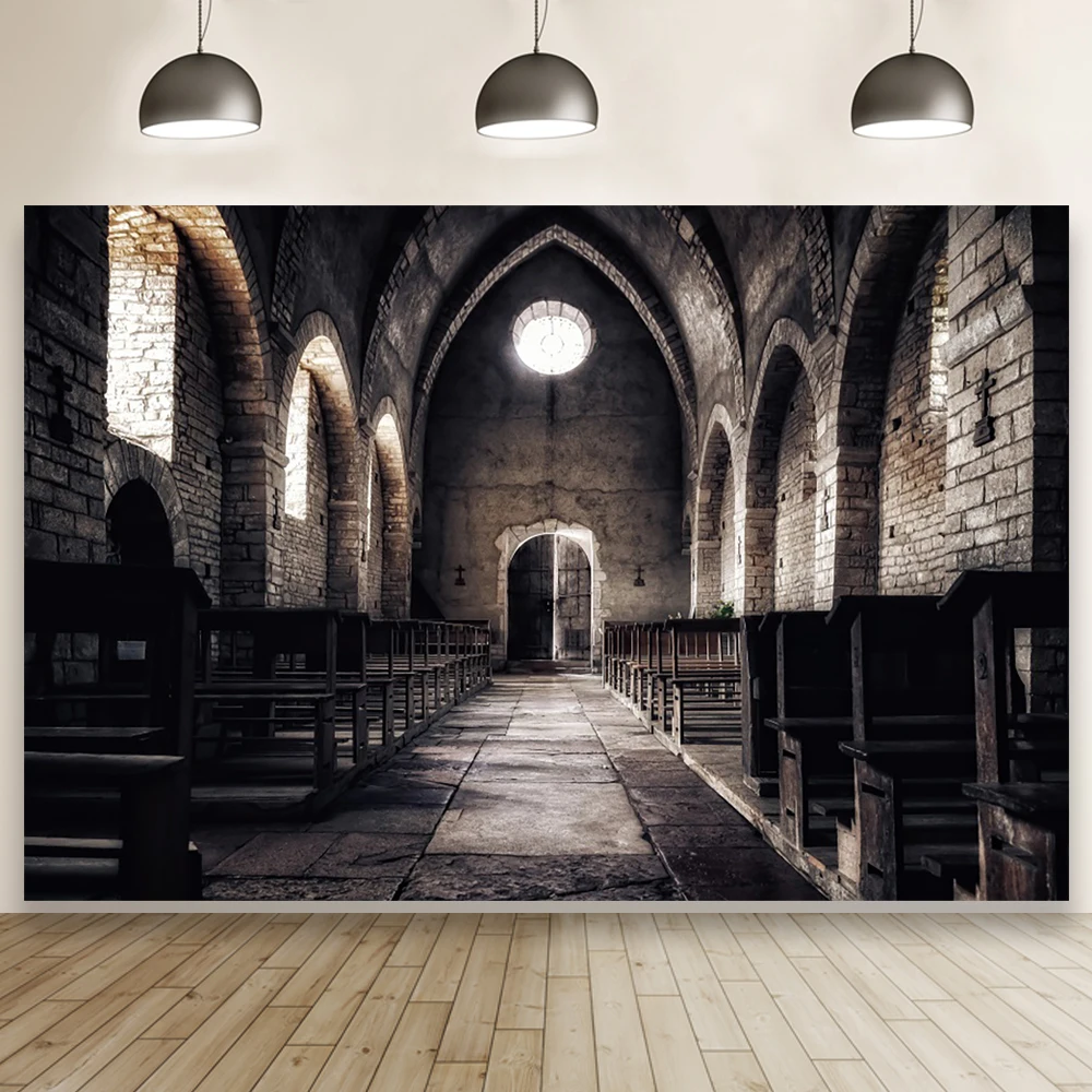 

Laeacco Vintage Church Photography Background Brick Wall Room Decoration Portrait Custom Backdrop Photocall For Photo Studio Pro