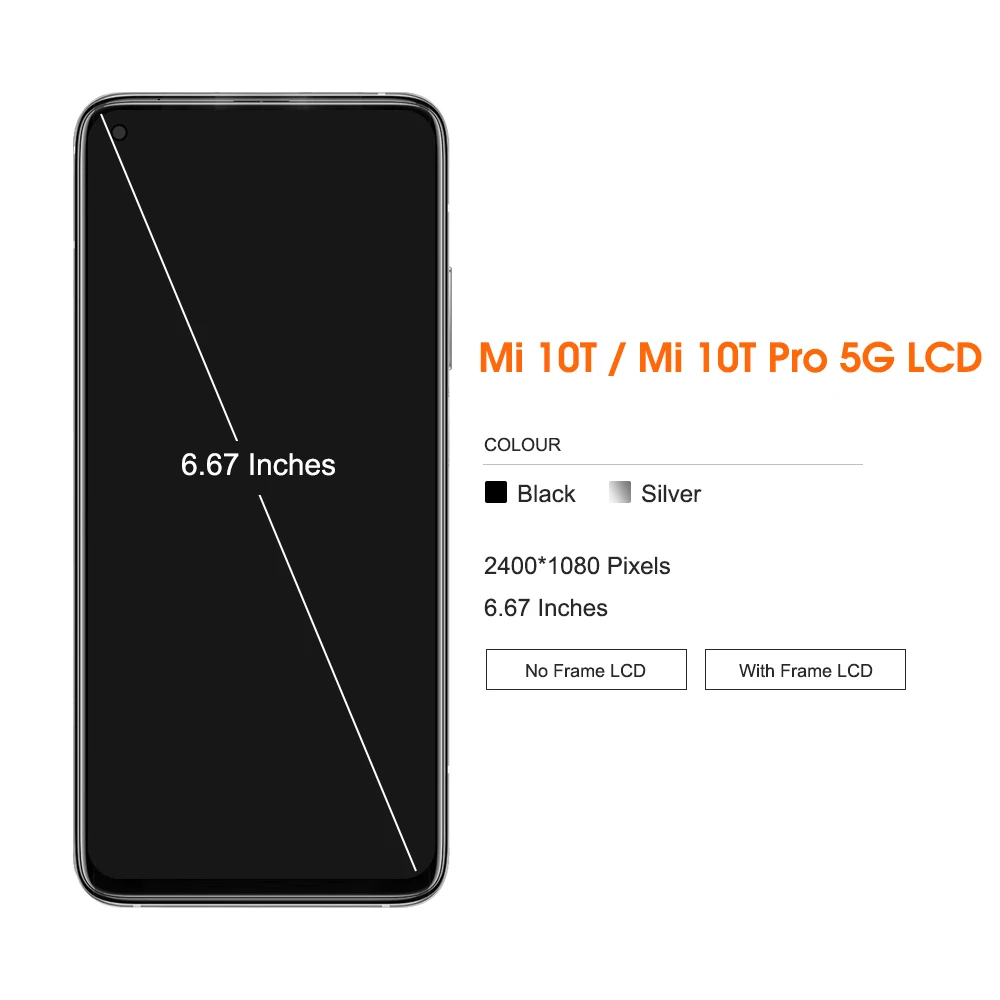 Pantalla de calidad AAA de 6,67 pulgadas para Xiaomi Mi 10T Pro 5G pantalla táctil LCD reemplazar LCD para Xiaomi Mi10T 10T Pro pantalla