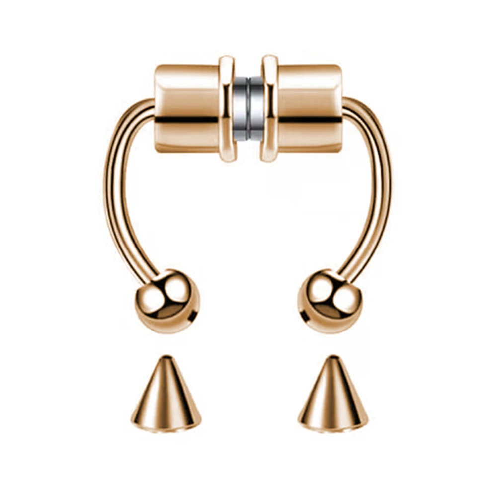 1pc Fake Nasenring für Frauen Männer 20G Chirurgenstahl Faux Piercing Schmuck Fake Piercing Hoop Lip Septum Nasenringe Körperschmuck
