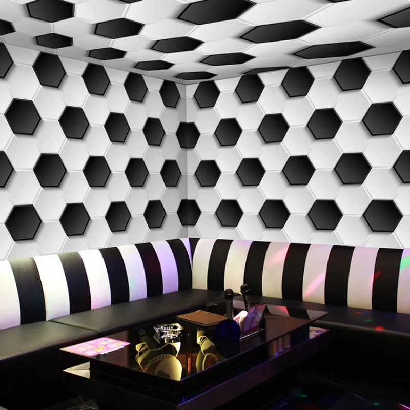 

Custom 3D Football Plaid Wall Paper KTV Bar Coffee Cafe Hotel Industrial Decor Background Mural Wallpaper Papel De Parede 3d