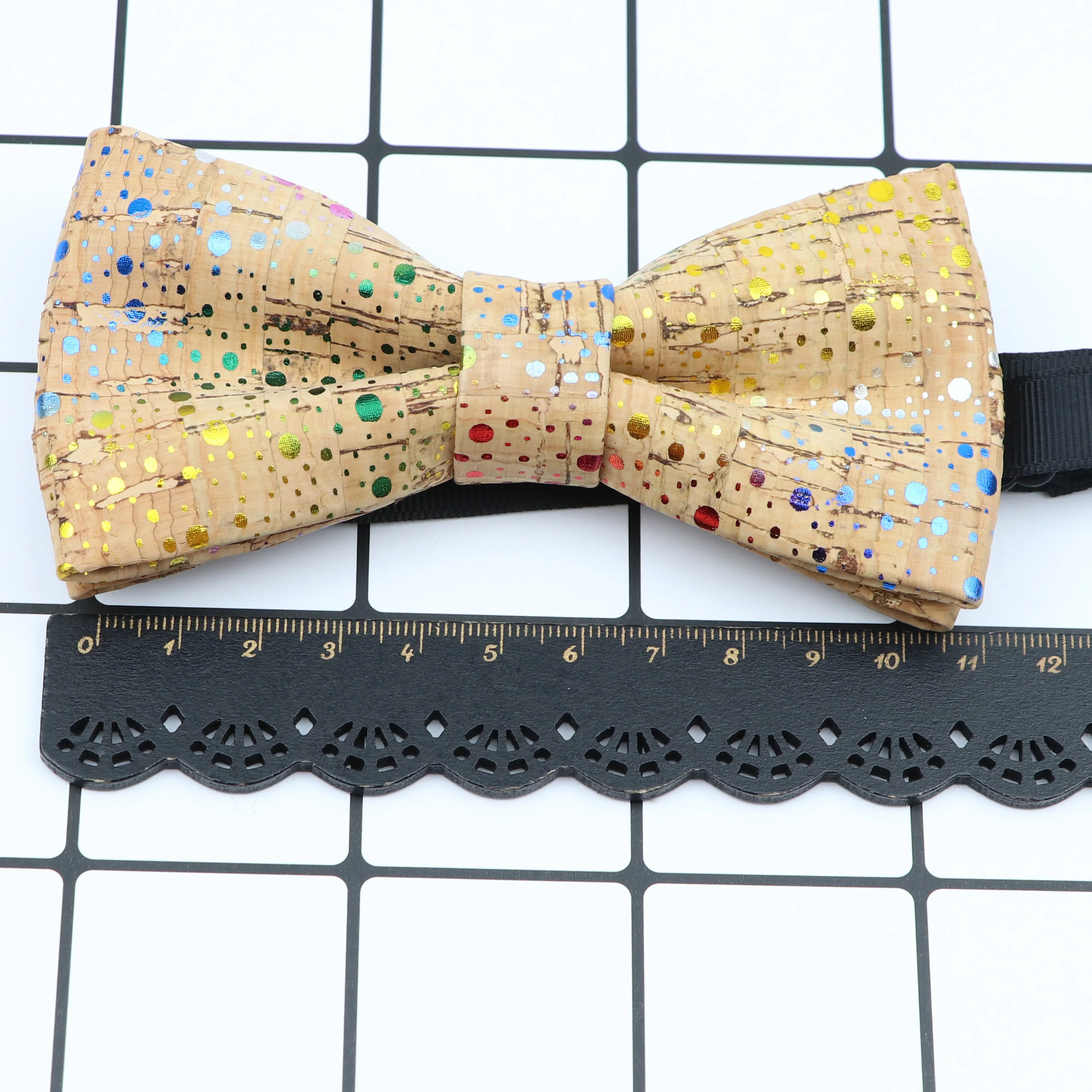 New Design Cork Wood Fashion Parent-Child Bow Ties Novelty Handmade Solid Neckwear Wedding Party Gift Accessories Men Bowtie