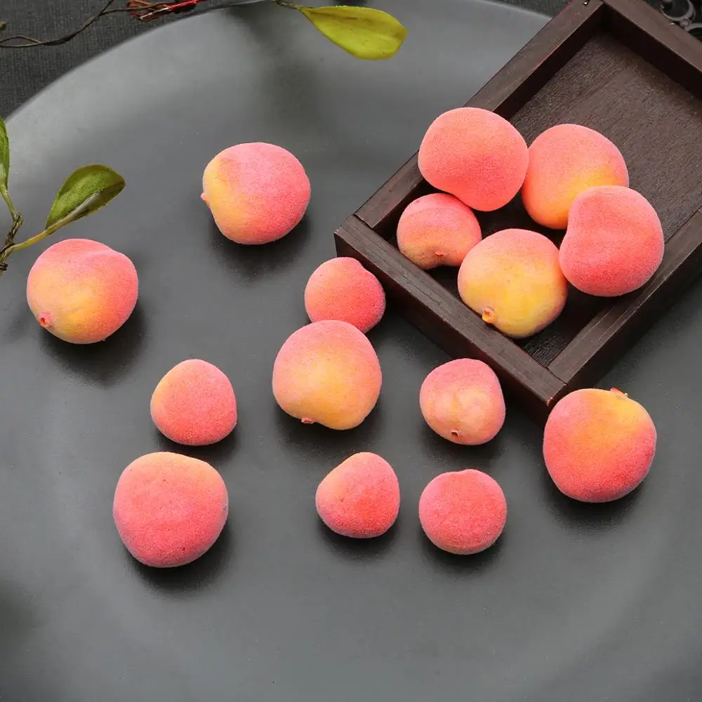 10pcs 20/25mm Mini Simulation Fruit Peach Charms For Jewelry Making Handmade DIY Earrings Craft Children Toys House Decoration