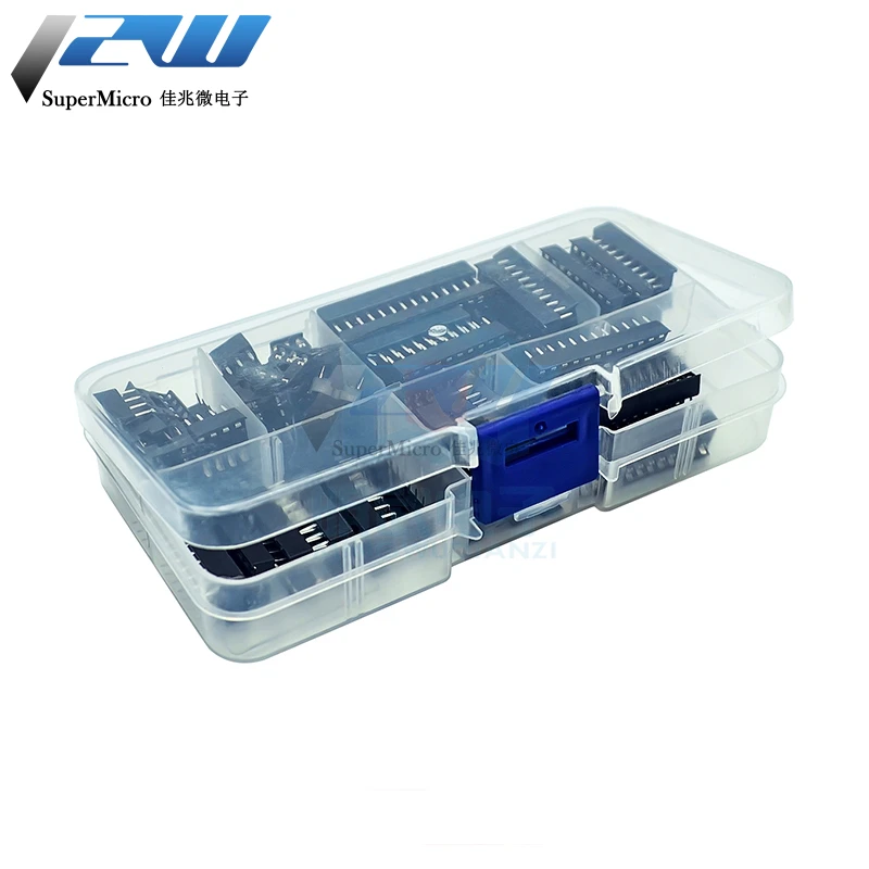 Picture 4: IC socket chip base microcontroller seat DIP-6/8/14/16/18/20/24/28 parts box 66P