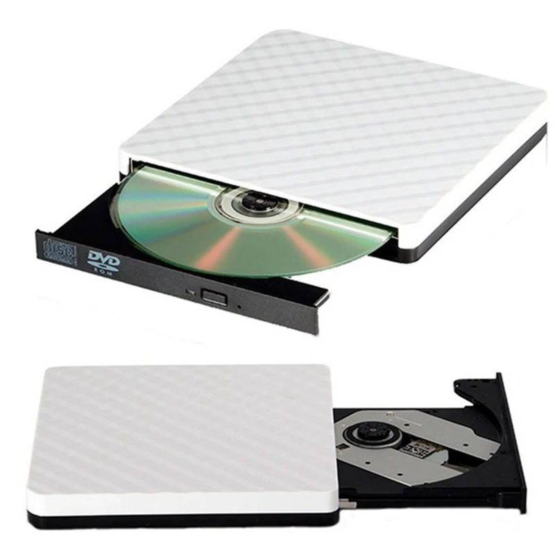 PC Laptop External USB 3.0 DVD RW CD Writer Portable Optical Drive Burner Reader Player Tray Portable Drive Burner