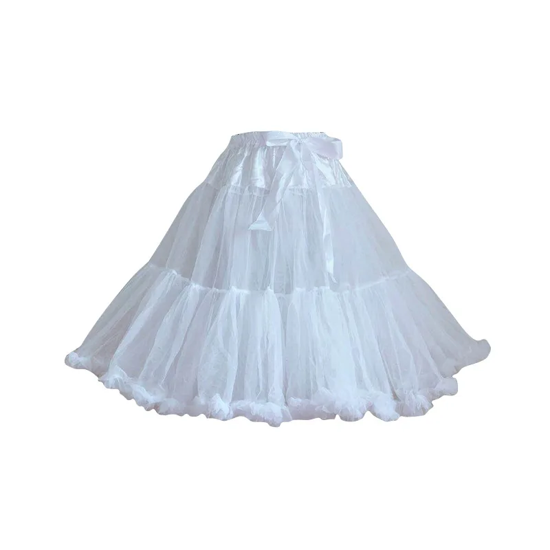 White Tulle Layers Puffy Little Girl Wedding Petticoat 2022 Wedding Accessories Underskirt