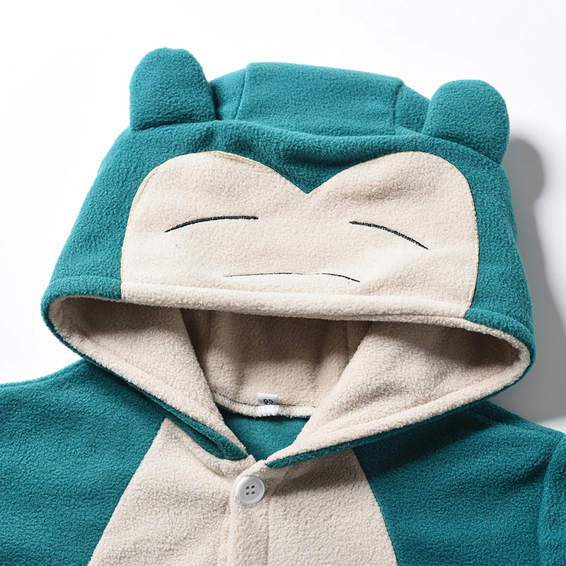 Kids Snorlax Pajamas Kigurumi Overall Anime Onesie For Children Cosplay Halloween Full Body Pijama Girls One-Piece Bodysuit