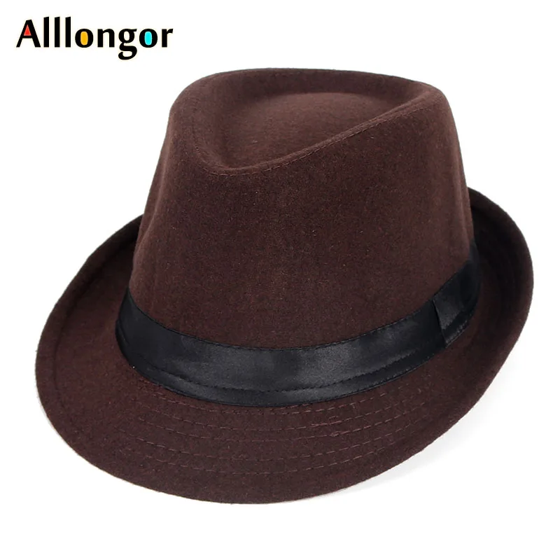 2024 Spring Wool Fedora Jazz Hat Men Chapeu Panama Masculino Sombrero Mujer Women Felt Hats Man Bowler Vintage Black Retro Cap