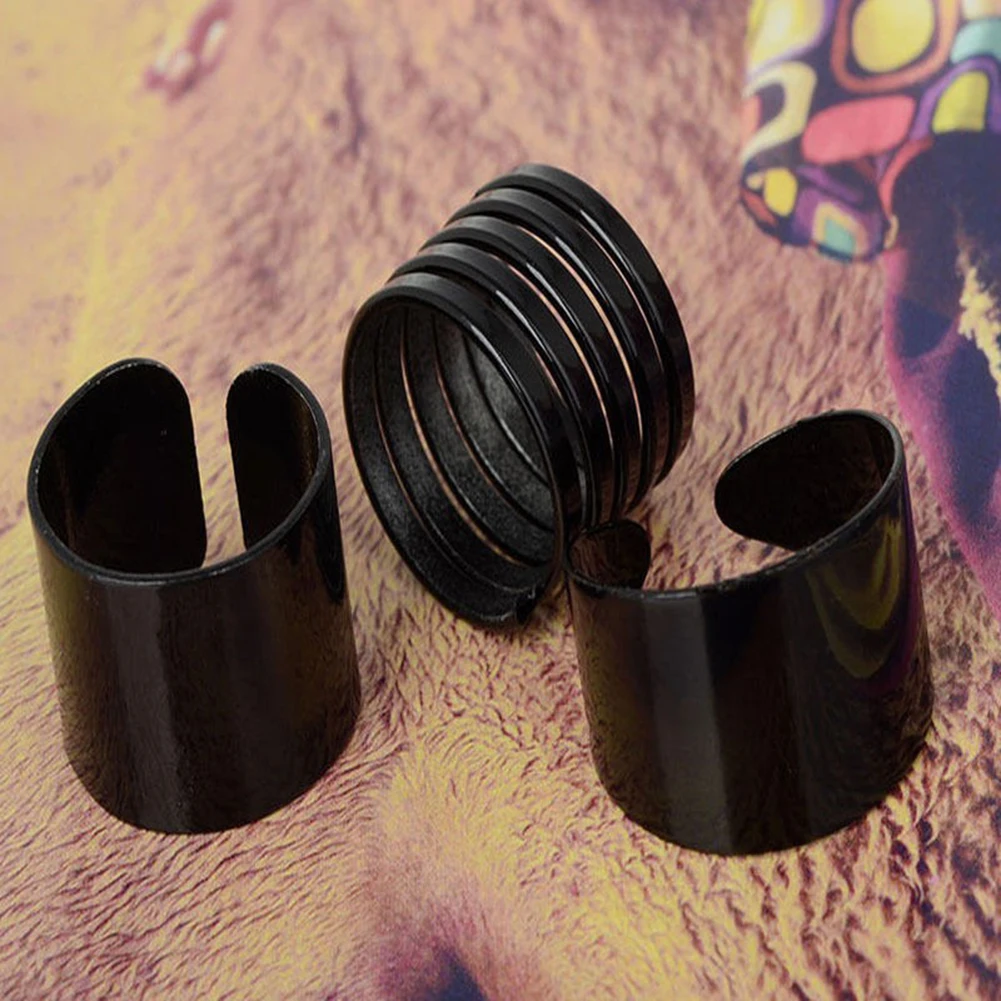 3 Pcs Women's Ring Set Punk Cool Black  Simple Knuckle Band Mini Rings Rock Charm Jewelry For Party Gifts  Open Adjustable image 6