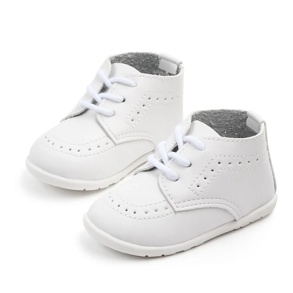 Baby Retro Leather Shoes Boy Girl Shoes Toddler Rubber Sole Anti-slip First Walkers Newborn Infant Moccasins Baby Crib Shoes