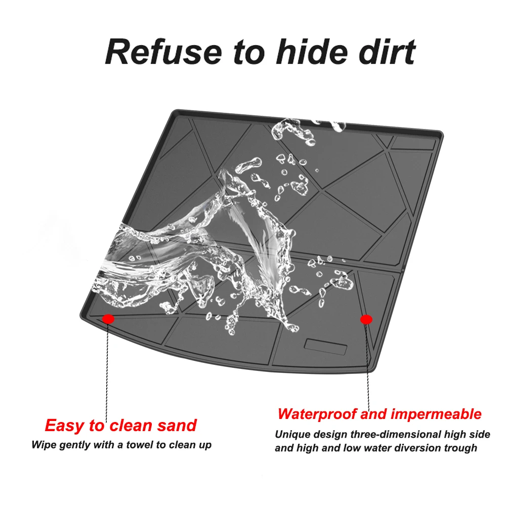Trunk Mat For Ford Explorer 2020-2021 Car Waterproof Non-Slip Custom Rubber 3D Car Accessories
