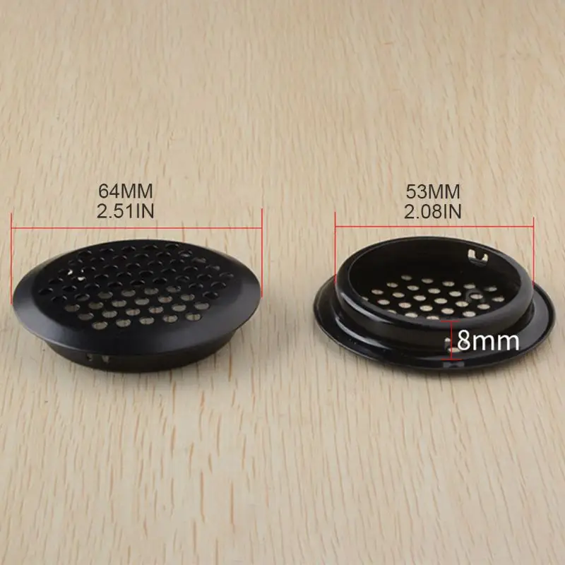 10 pz/set accessori della copertura di ventilazione dello sfiato dell'aria della feritoia dell'acciaio inossidabile del foro della maglia del governo di 19-53mm