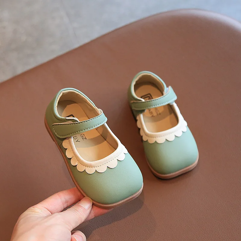 Spring Children\'s Leather Shoes New Fashion Girls Casual Princess Flats Shoes Kids Soft Soled Single Shoes G561