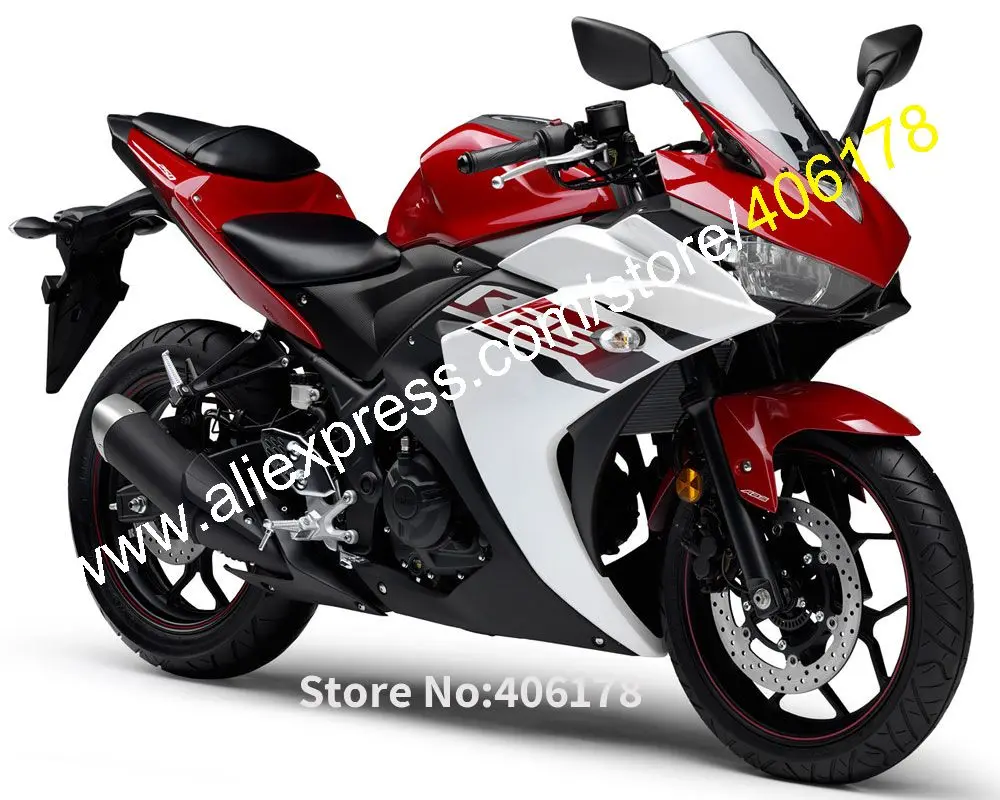 

Кузов для Yamaha R25 R 25 15 16 R3 R 3 2015 2016 2017 Красный Белый Черный боди обтекатель для мотоцикла (литье под давлением)